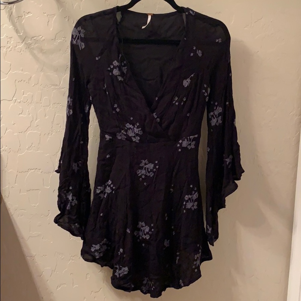Black floral Free People Dress Size 0